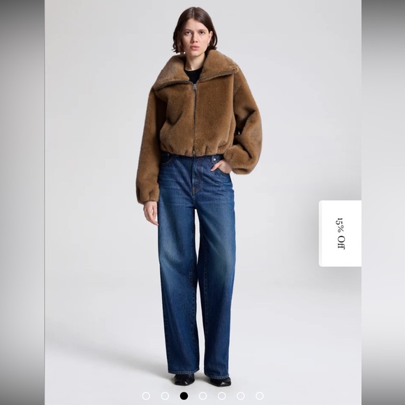 $655 A.L.C. Women's Hazel faux fur Jacket - Picture 3 of 15